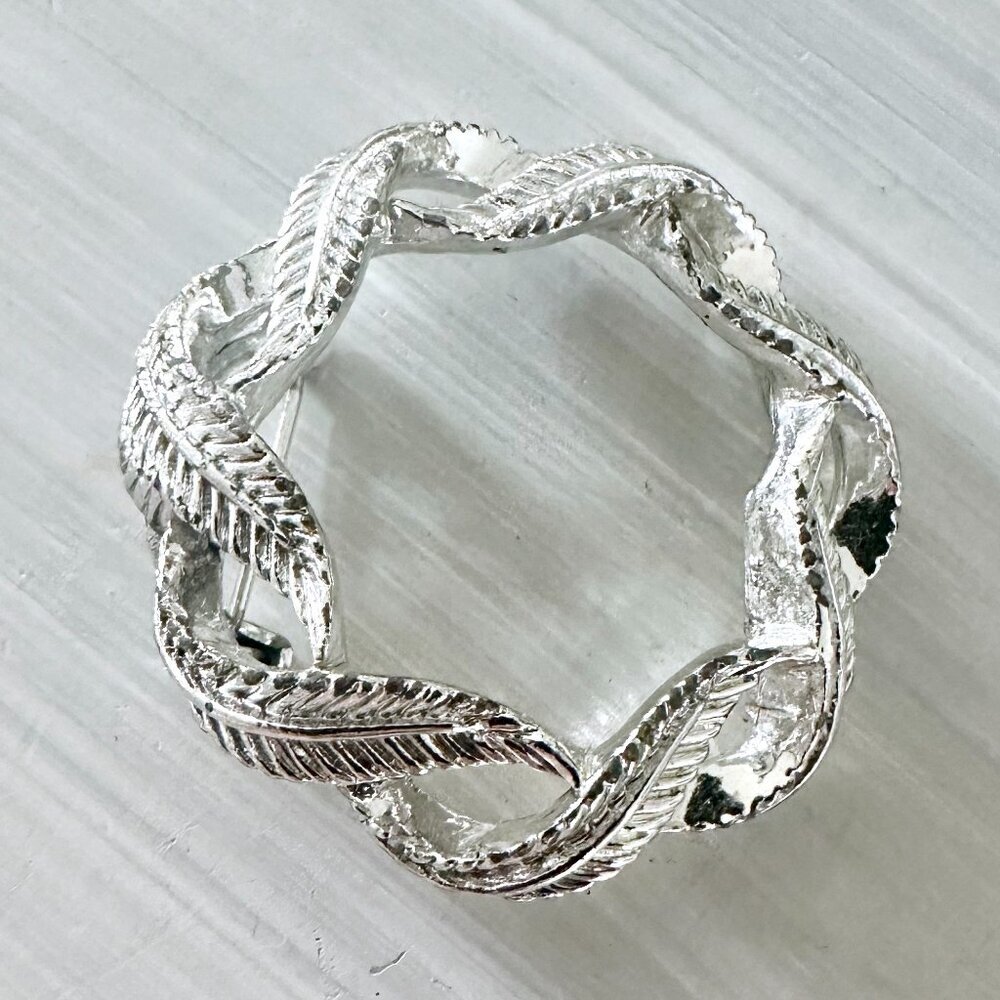 Bundle to Save Money! Gerry’s Signed Vintage Silvertone Wreath Brooch Pin